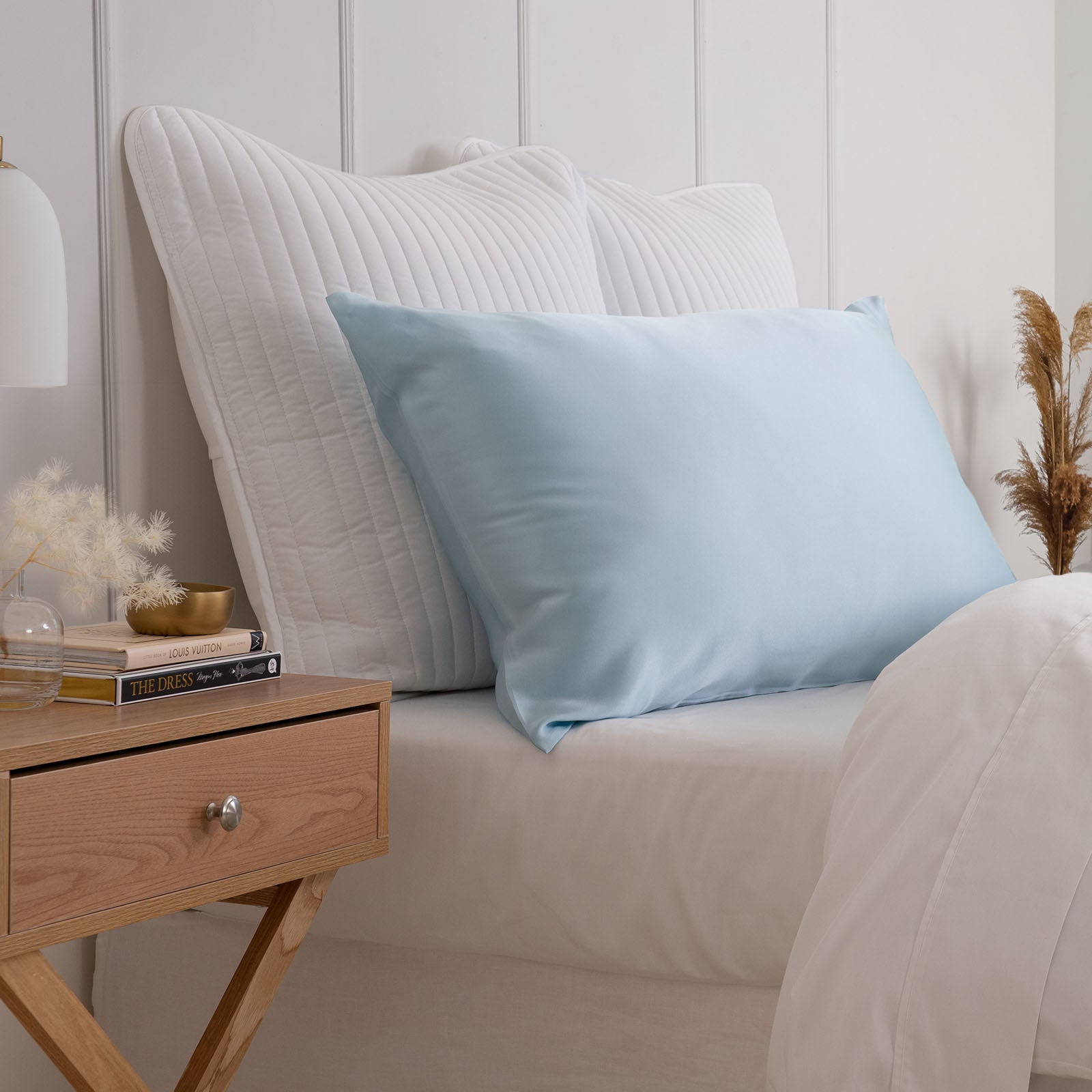 Pure Silk Pillow Case by Royal Comfort (Single Pack) - Soft Blue-1951134816229527552