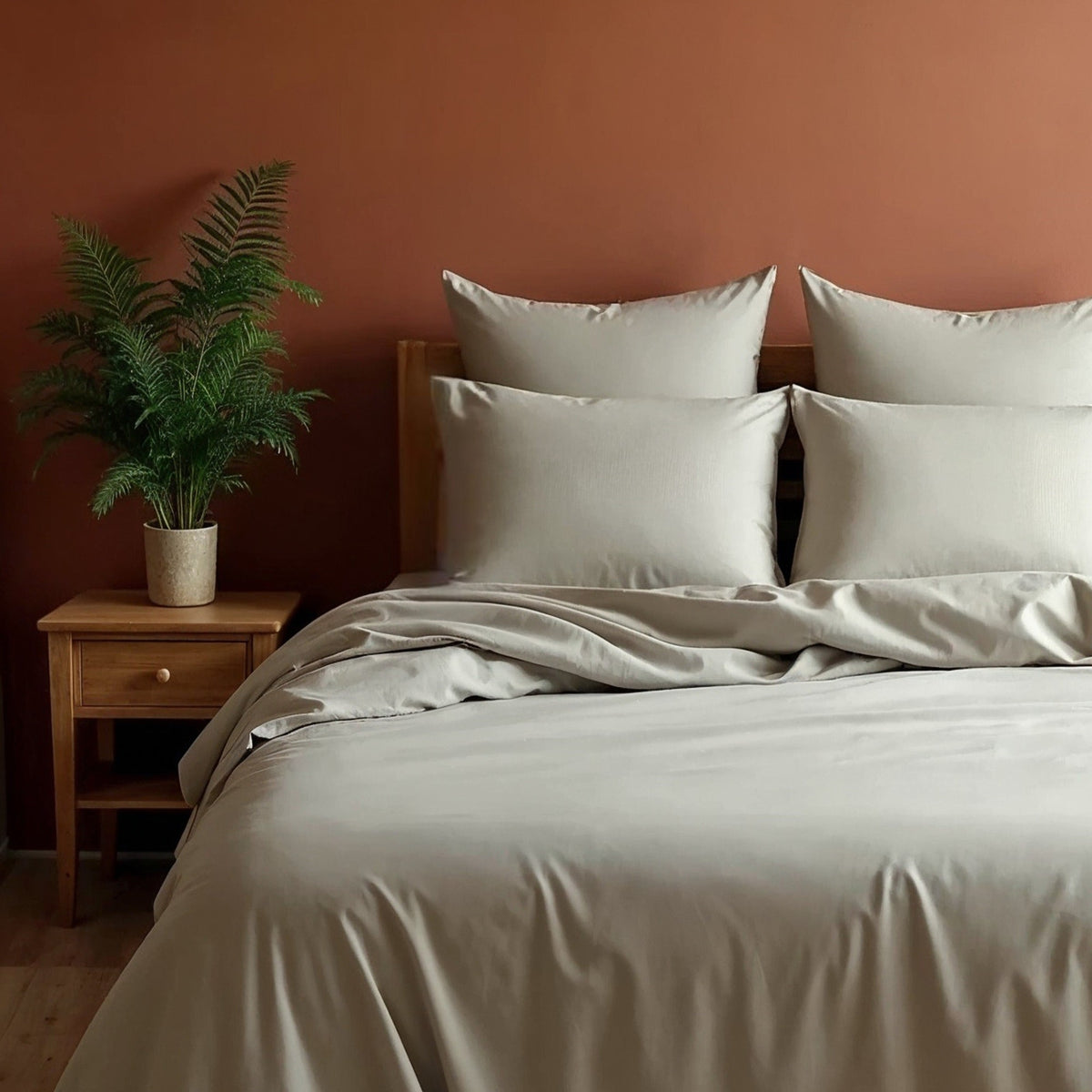 Royal Comfort Blended Bamboo Sheet Oatmeal - King-1951134883418083329