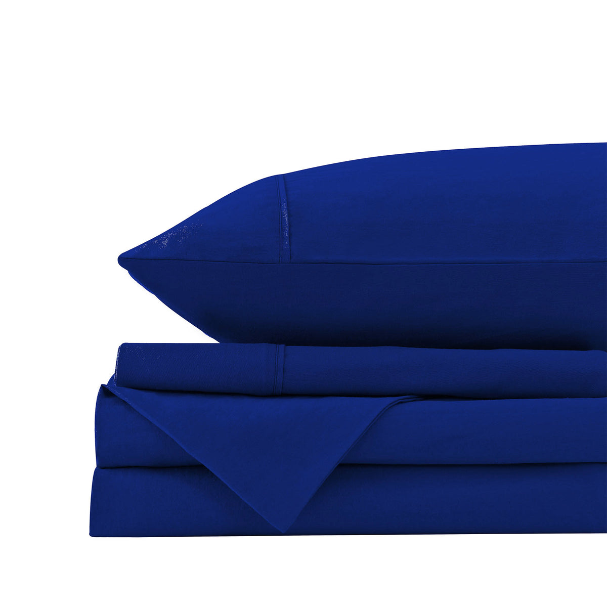Royal Comfort Vintage Washed 100 % Cotton Sheet Set Single - Royal Blue-1951134886819663877