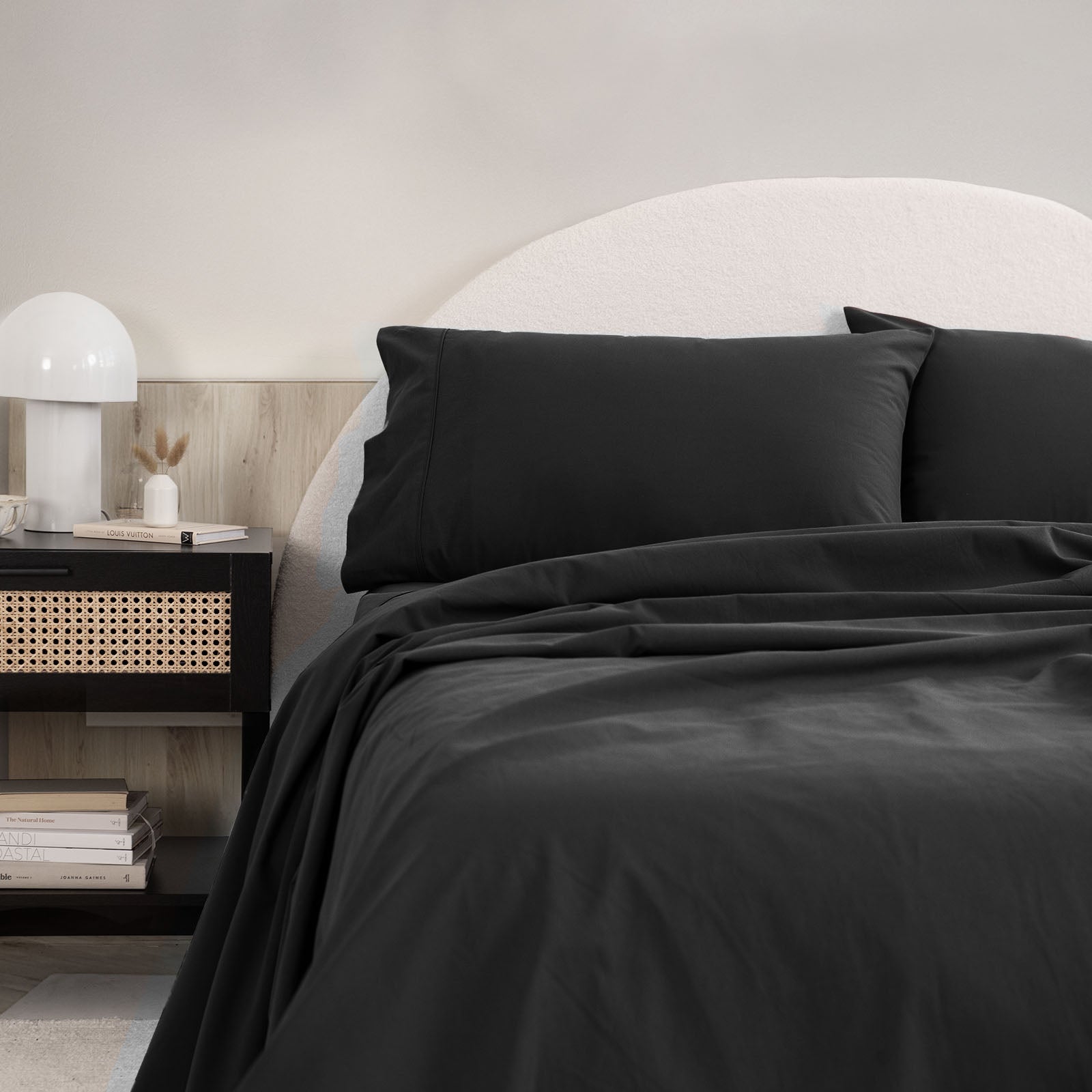 Royal Comfort Vintage Washed 100 % Cotton Sheet Set Single - Charcoal-1951134887033573377