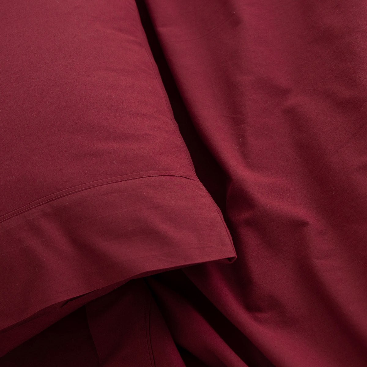 Royal Comfort Vintage Washed 100 % Cotton Sheet Set Double - Mulled Wine-1951134888400916483