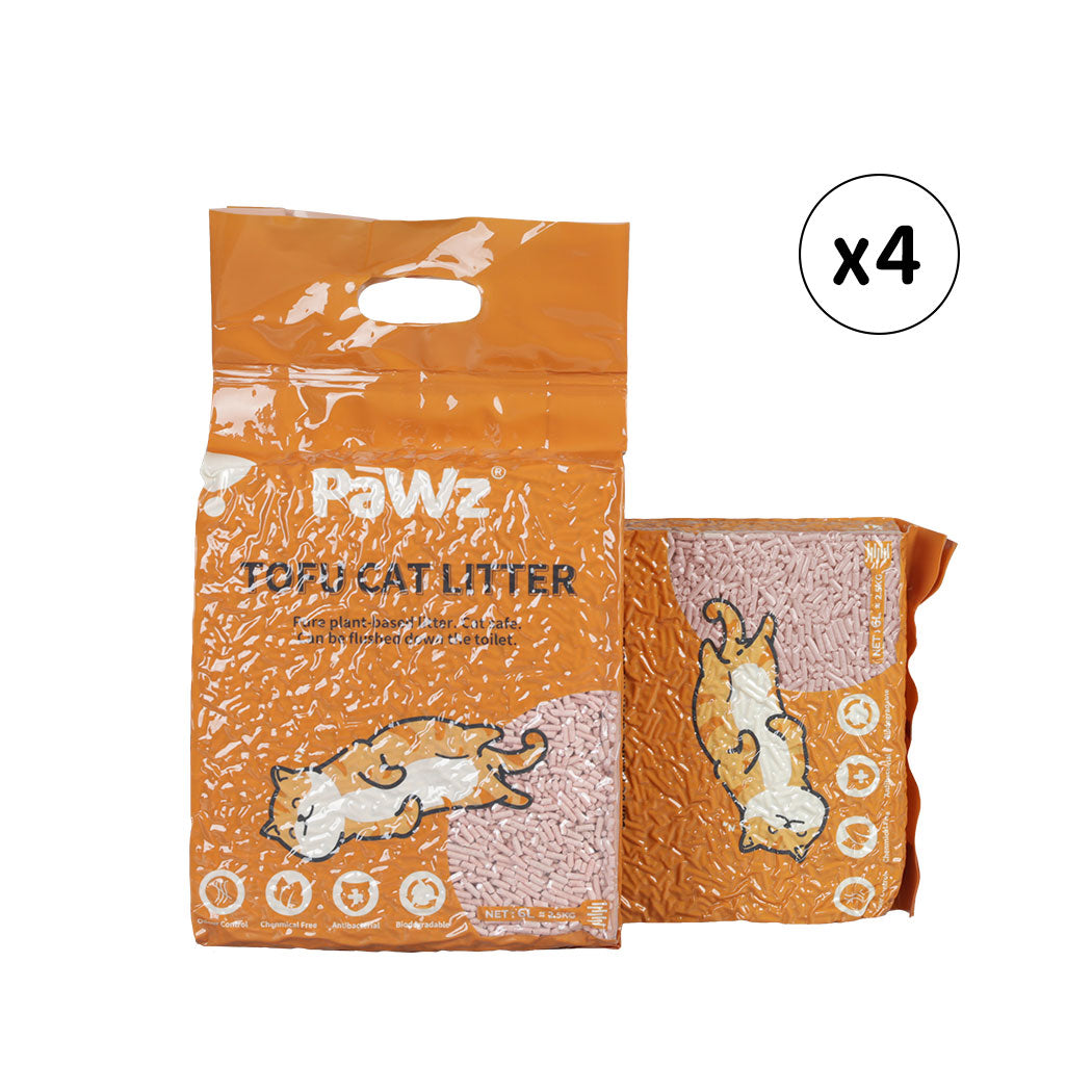 PaWz 2.5kg Tofu Cat Litter Clumping Peach-1954802566944657408