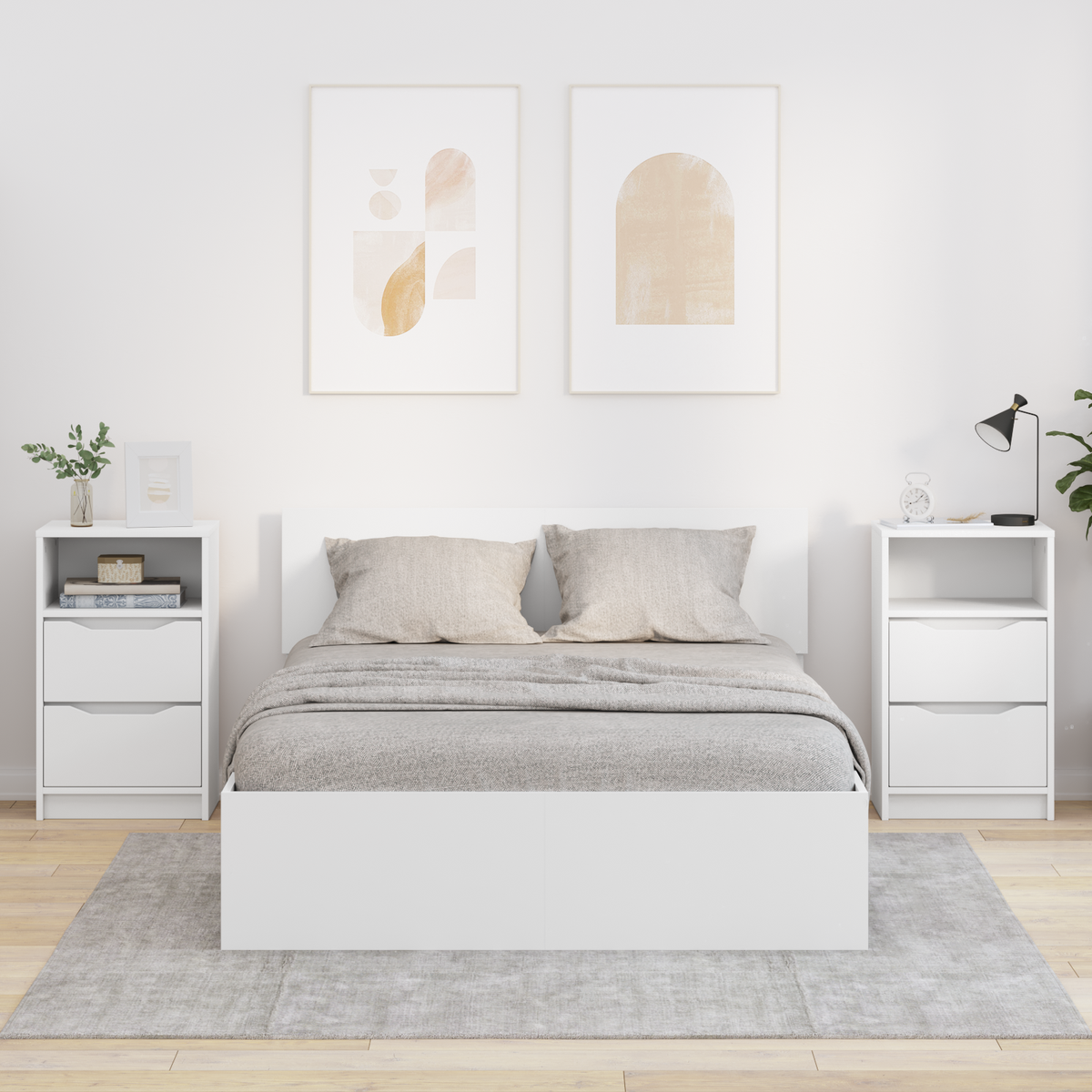 Bedside Tables 2 pcs White 40 x 30 x 467 cm Engineered Wood