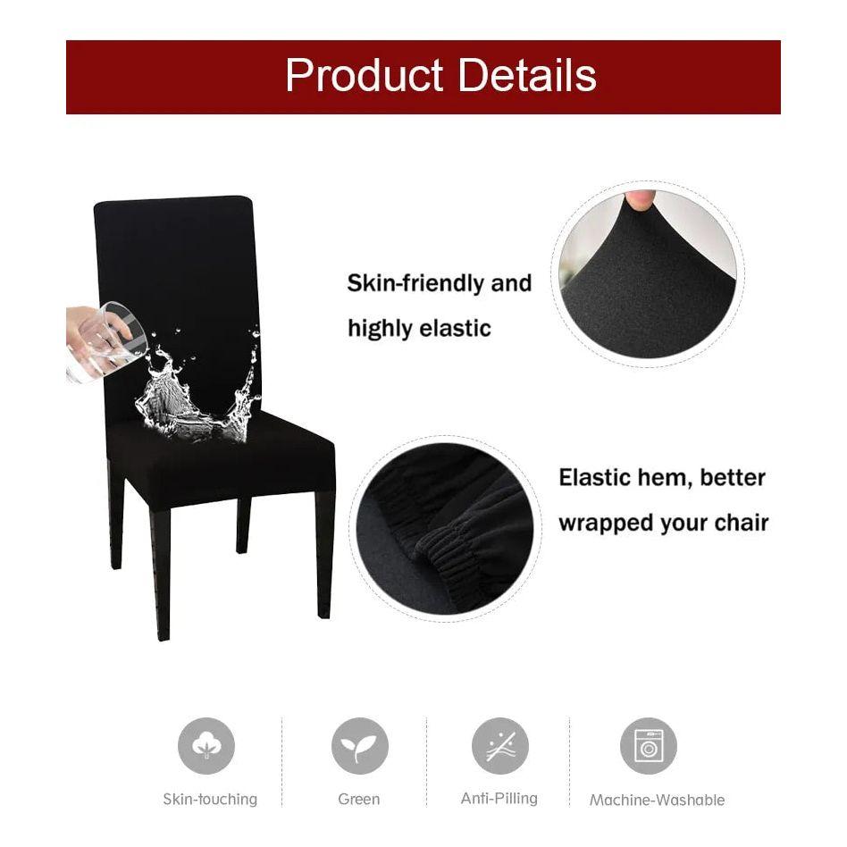 Anyhouz Chair Cover Coffee with Anti-Dirt and Waterproof Elastic Material for Dining Room Kitchen Wedding Hotel Banquet Restaurant