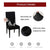 Anyhouz Chair Cover Coffee with Anti-Dirt and Waterproof Elastic Material for Dining Room Kitchen Wedding Hotel Banquet Restaurant
