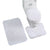 Anyhouz Bath Mat 3pc White Bathroom Silk Tie-Dye Toilet Soft Non Slip Rug Shower Carpets Toilet Lid Cover Floor Mats for Hallway
