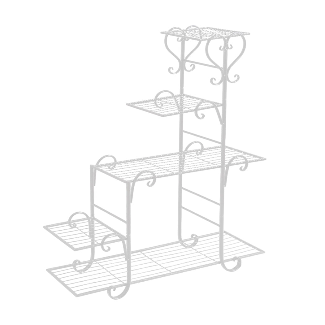 Levede Plant Stand Outdoor Indoor Metal White-1910112812949180416