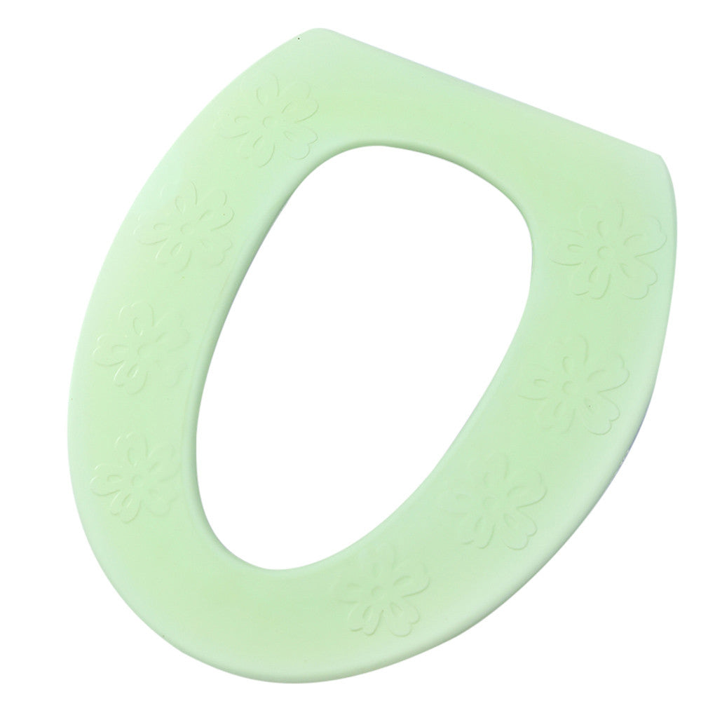 Anyhouz Toilet Seat Cover Green Water Proof High Foam EVA Simple Type O Pad for Bathroom  Accessories