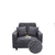 Anyhouz 1 Seater Sofa Cover Plain Gray Style and Protection For Living Room Sofa Chair Elastic Stretchable Slipcover