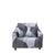 Anyhouz 1 Seater Sofa Cover White Gray Geometric Style and Protection For Living Room Sofa Chair Elastic Stretchable Slipcover