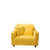 Anyhouz 1 Seater Sofa Cover Plain Yellow Style and Protection For Living Room Sofa Chair Elastic Stretchable Slipcover