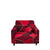 Anyhouz 1 Seater Sofa Cover Red Geometric Style and Protection For Living Room Sofa Chair Elastic Stretchable Slipcover