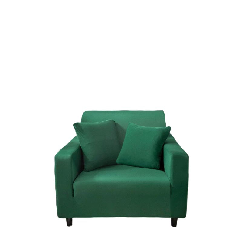 Anyhouz 1 Seater Sofa Cover Plain Green Style and Protection For Living Room Sofa Chair Elastic Stretchable Slipcover