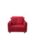 Anyhouz 1 Seater Sofa Cover Plain Red Style and Protection For Living Room Sofa Chair Elastic Stretchable Slipcover