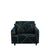 Anyhouz 1 Seater Sofa Cover Dark Green Linear Style and Protection For Living Room Sofa Chair Elastic Stretchable Slipcover
