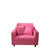 Anyhouz 1 Seater Sofa Cover Plain Rose Red Style and Protection For Living Room Sofa Chair Elastic Stretchable Slipcover