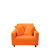Anyhouz 1 Seater Sofa Cover Plain Orange Style and Protection For Living Room Sofa Chair Elastic Stretchable Slipcover