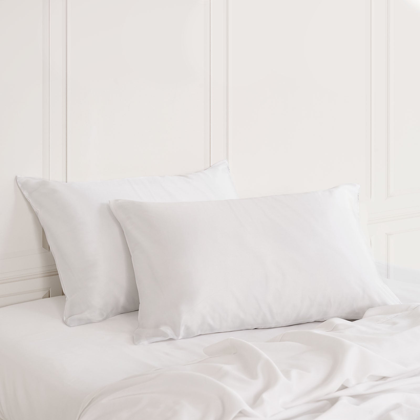 MULBERRY SILK PILLOW CASE TWIN PACK - SIZE: 51X76CM - WHITE-1951134812123303936