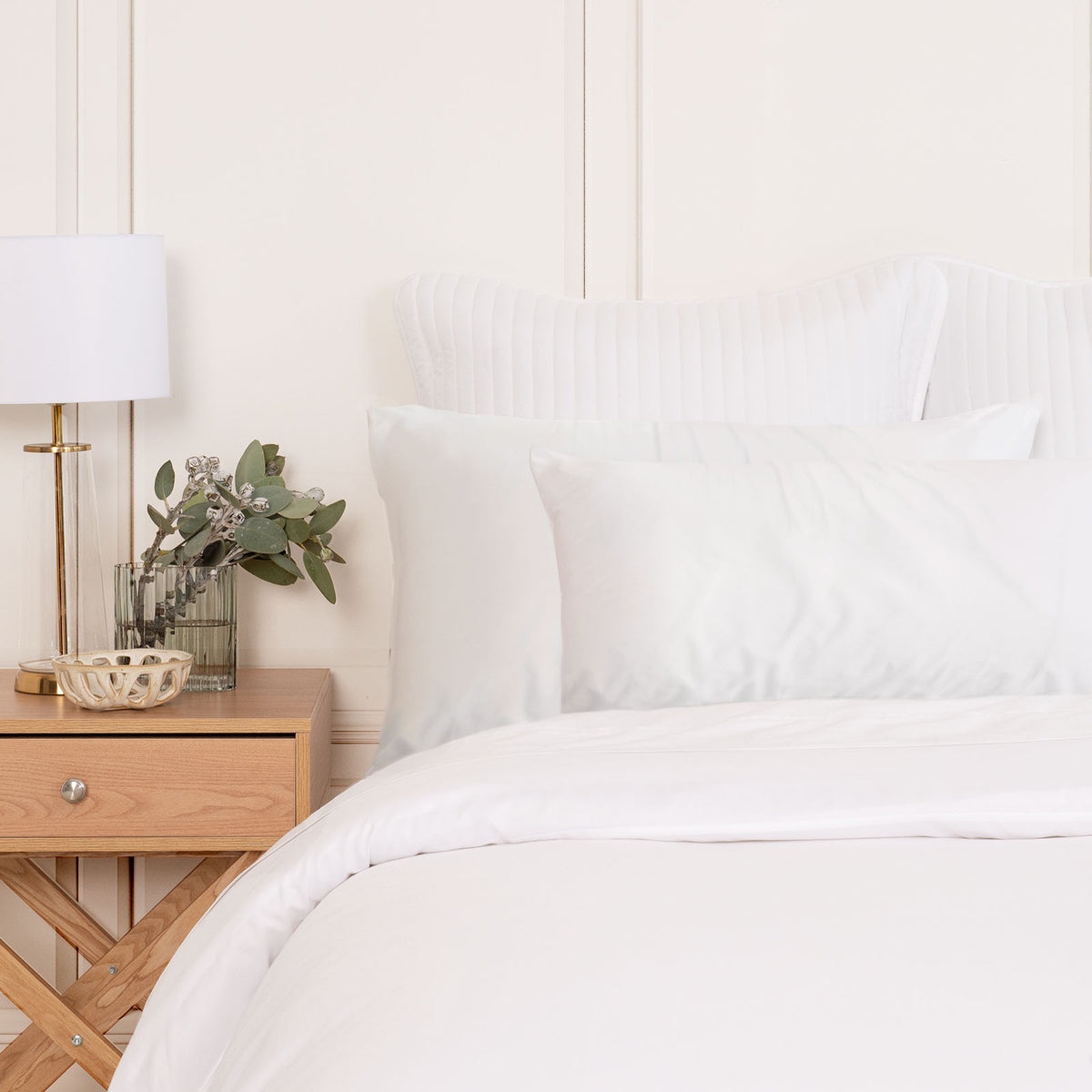 MULBERRY SILK PILLOW CASE TWIN PACK - SIZE: 51X76CM - WHITE-1951134812123303937