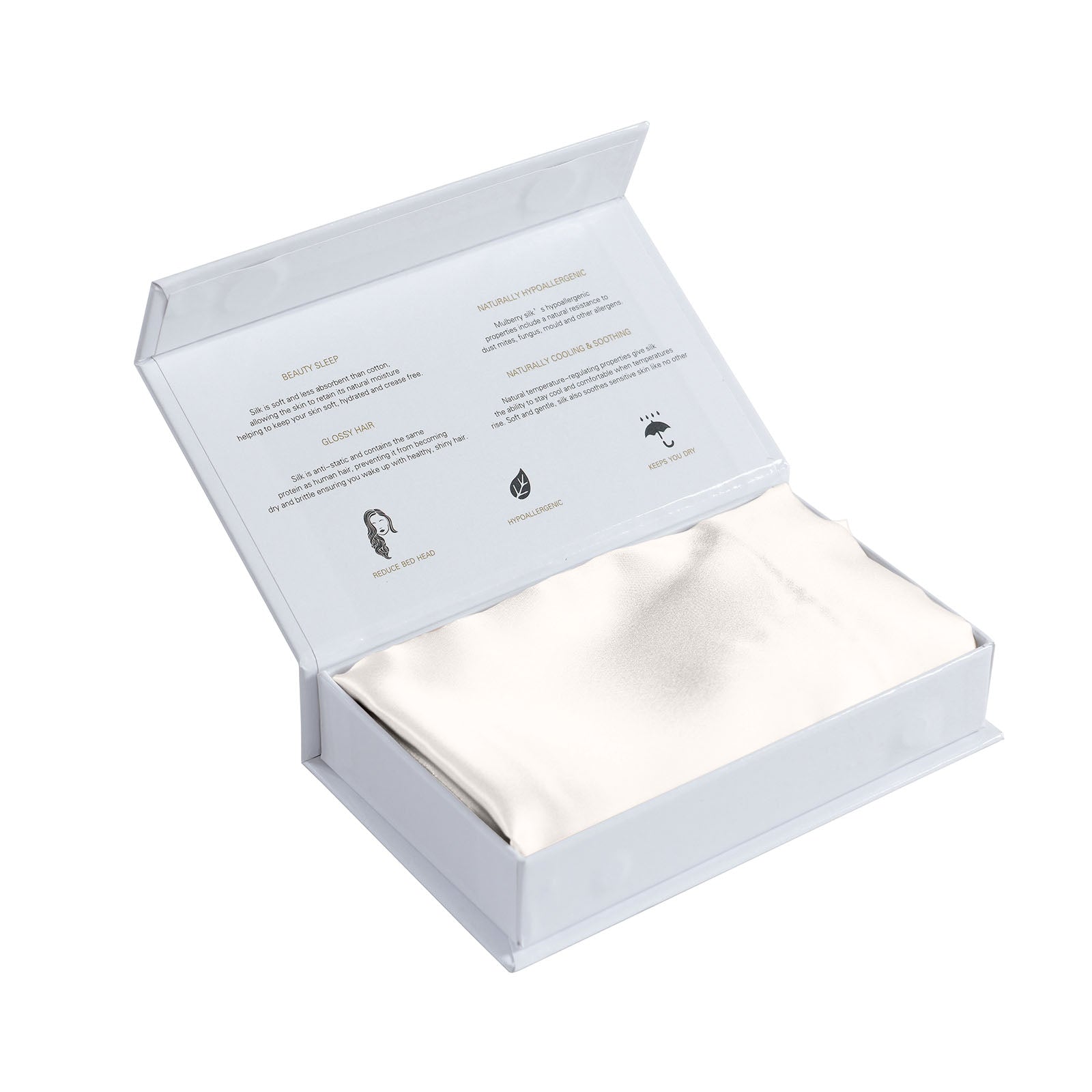 MULBERRY SILK PILLOW CASE TWIN PACK - SIZE: 51X76CM - IVORY-1951134812307853317
