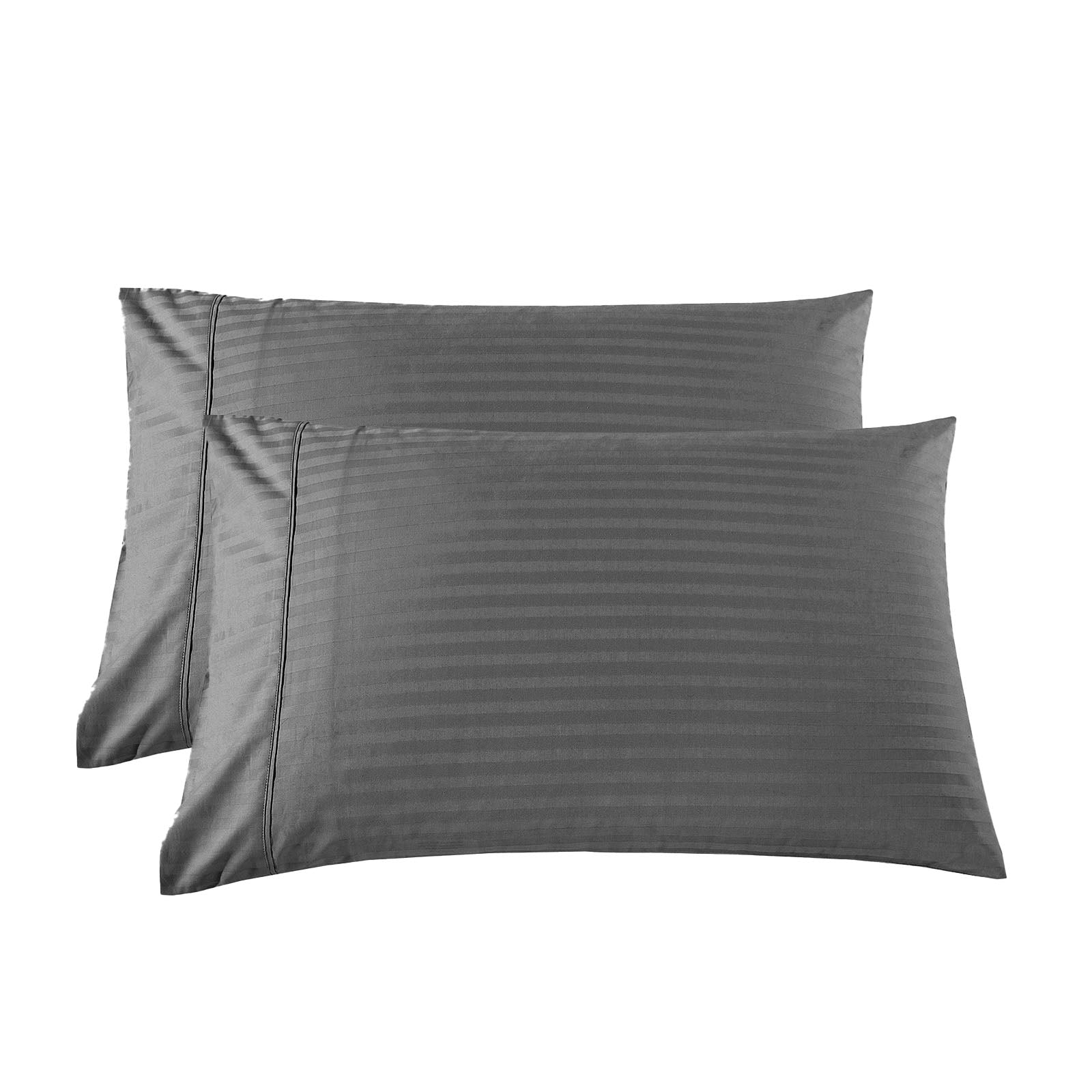 KENSINGTON 1200TC COTTON SHEET SET IN STRIPE-DOUBLE - CHARCOAL-1951134849830096901