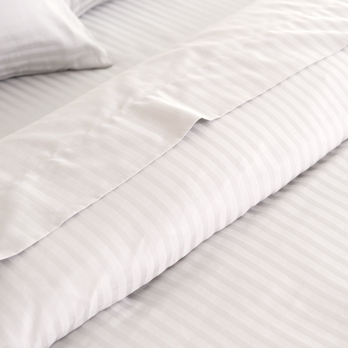 KENSINGTON 1200TC COTTON SHEET SET IN STRIPE-QUEEN - WHITE-1951134850245332994