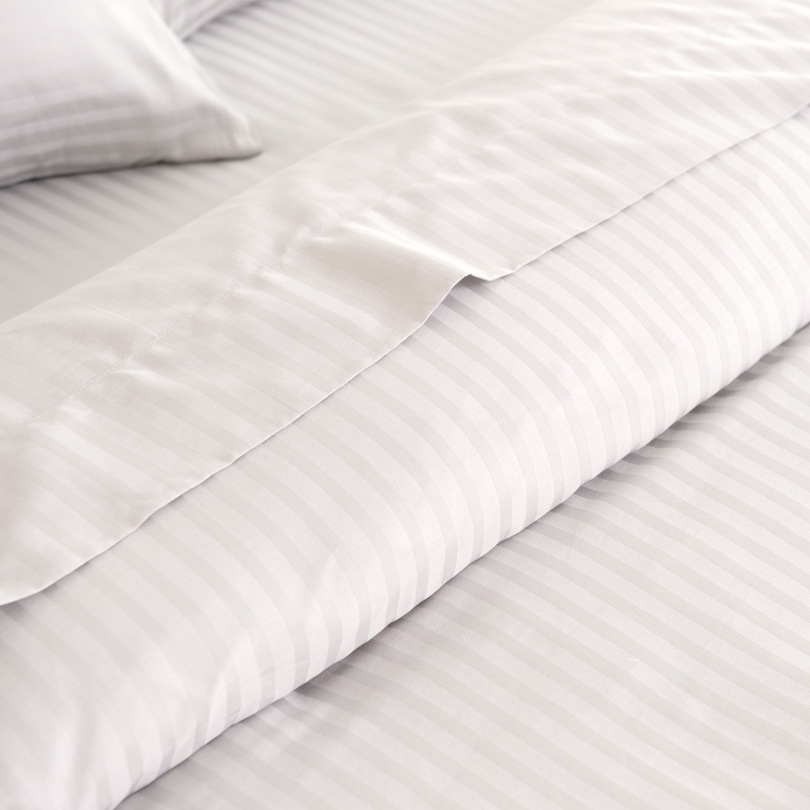 KENSINGTON 1200TC COTTON SHEET SET IN STRIPE-QUEEN - WHITE-1951134850245332994