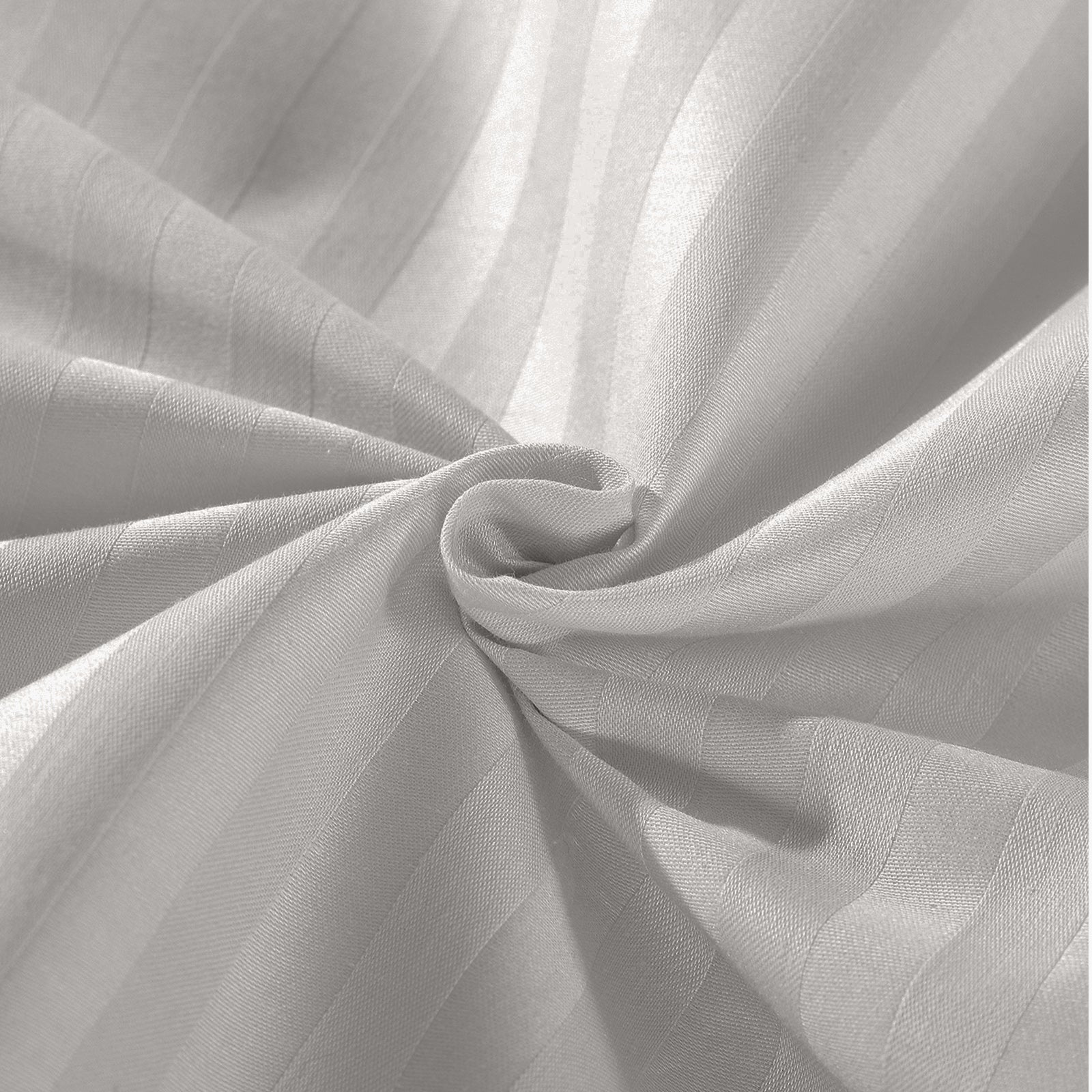 KENSINGTON 1200TC COTTON SHEET SET IN STRIPE- DOUBLE - SILVER (GREY)-1951134851369406471