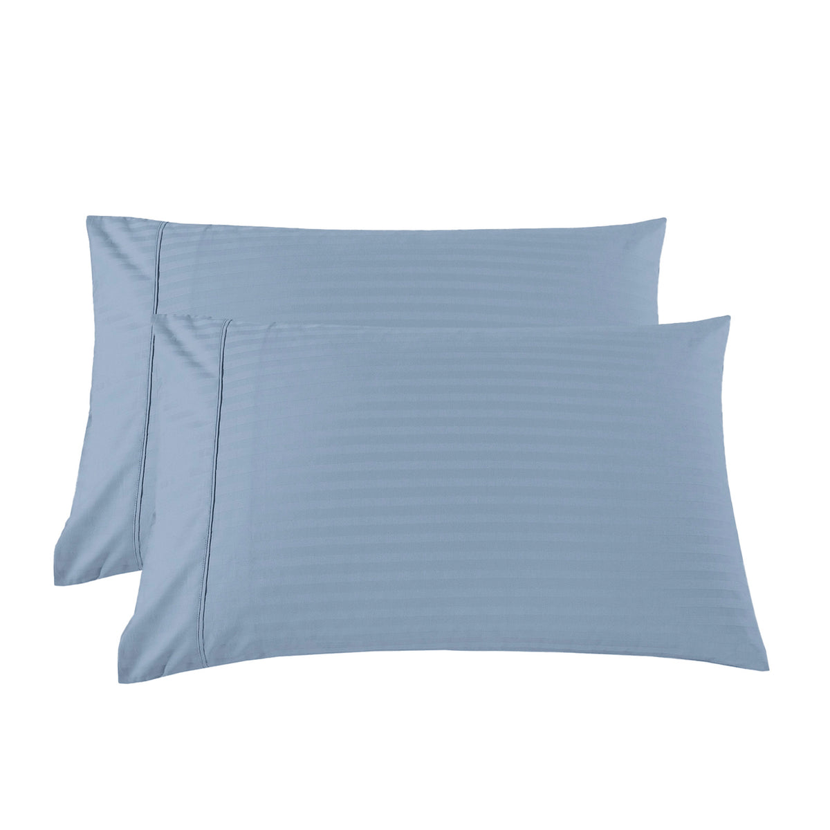 KENSINGTON 1200TC COTTON SHEET SET IN STRIPE-KING - CHAMBRAY (BLUE)-1951134851730116613
