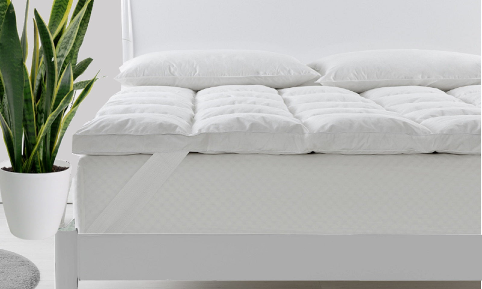Royal Comfort Duck Feather and Down Mattress Toppers / 1800GSM - King Single-1929686775446507520