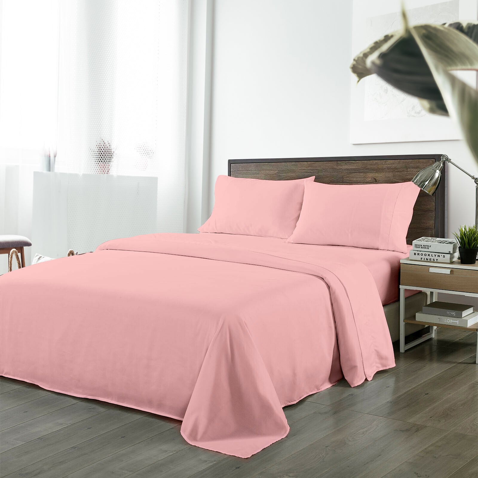 Royal Comfort Bamboo Blended Sheet Set Blush - Queen-1951134851948220416