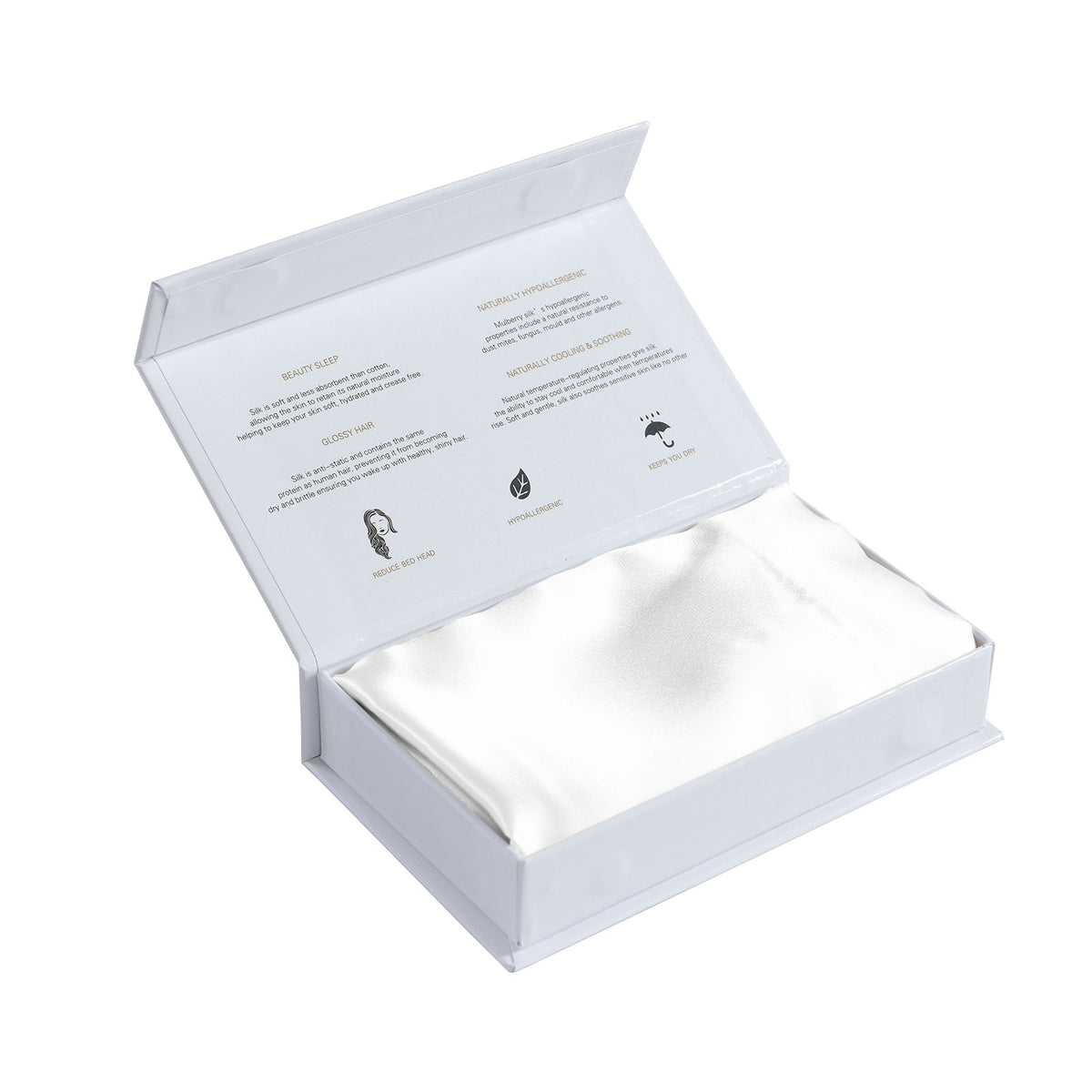 Pure Silk Pillow Case by Royal Comfort-White-1951134813608087557