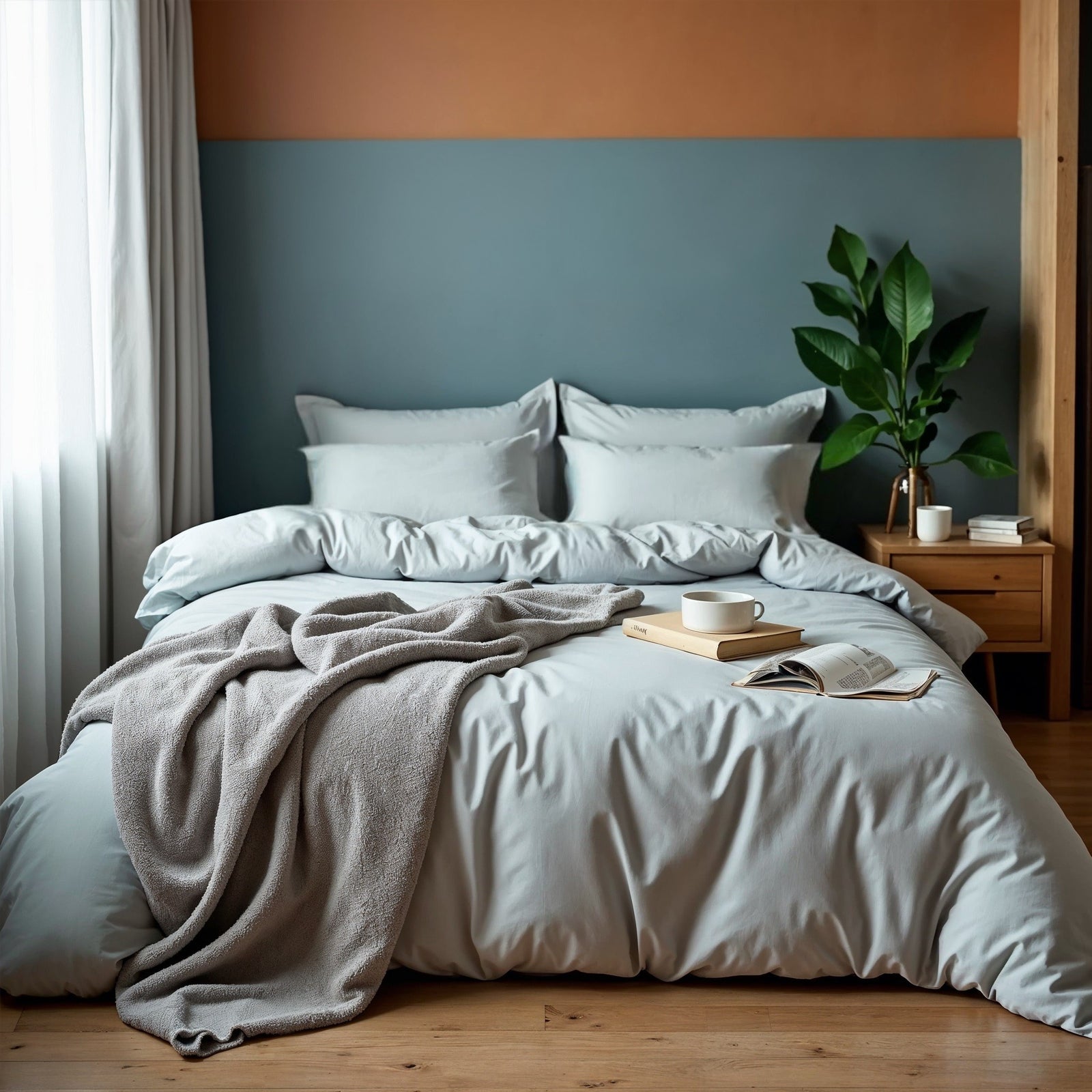 Royal Comfort 1000TC Cotton Blend Quilt Cover Sets King - Silver-1951134822273519616