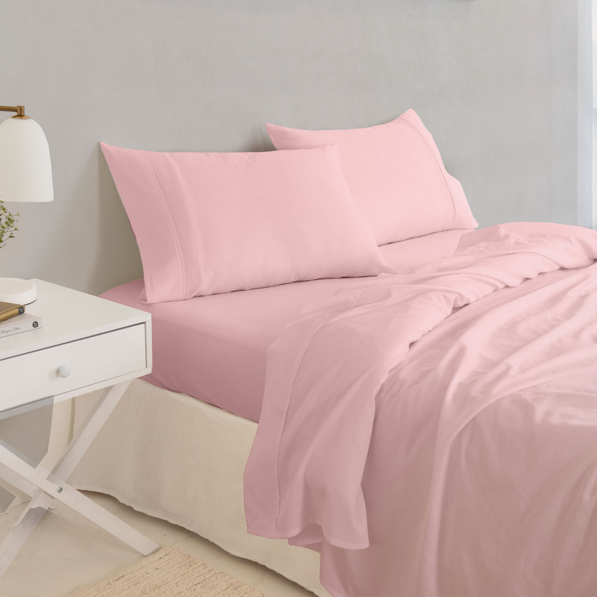 Royal Comfort - Balmain 1000TC Bamboo cotton Sheet Sets (King) - Blush-1951134854330585089