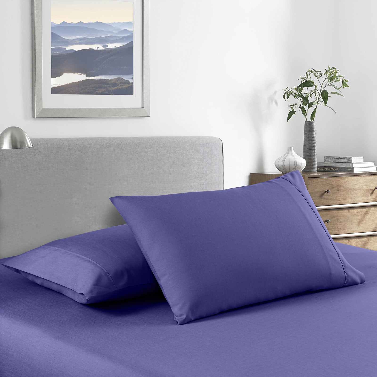 Royal Comfort Bamboo Cooling 2000TC Sheet Set - King-Royal Blue-1951134863130234881