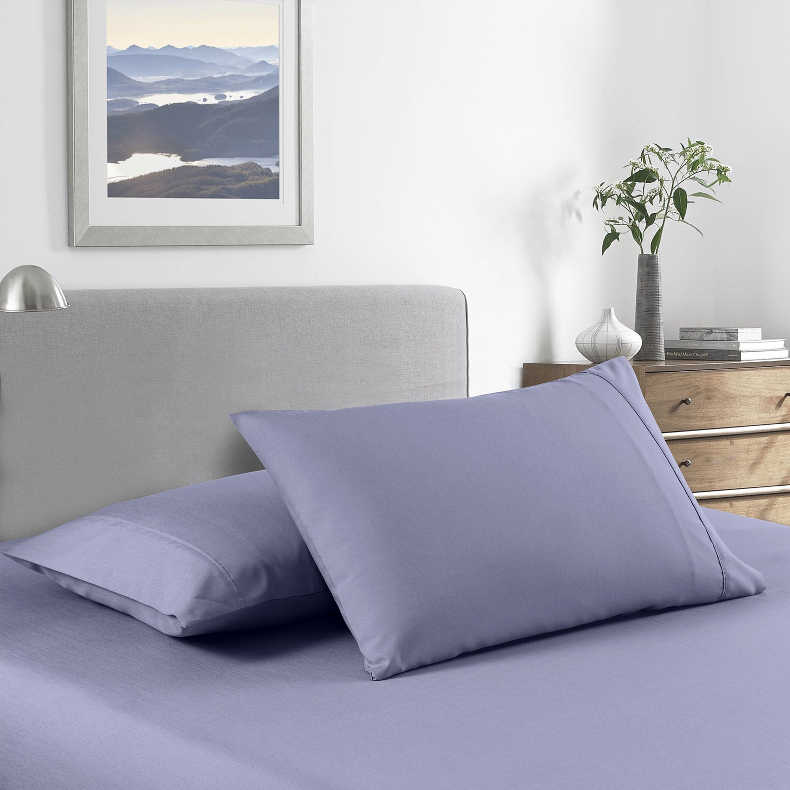 Royal Comfort Bamboo Cooling 2000TC Sheet Set - King Single-Lilac Grey-1951134865651011585
