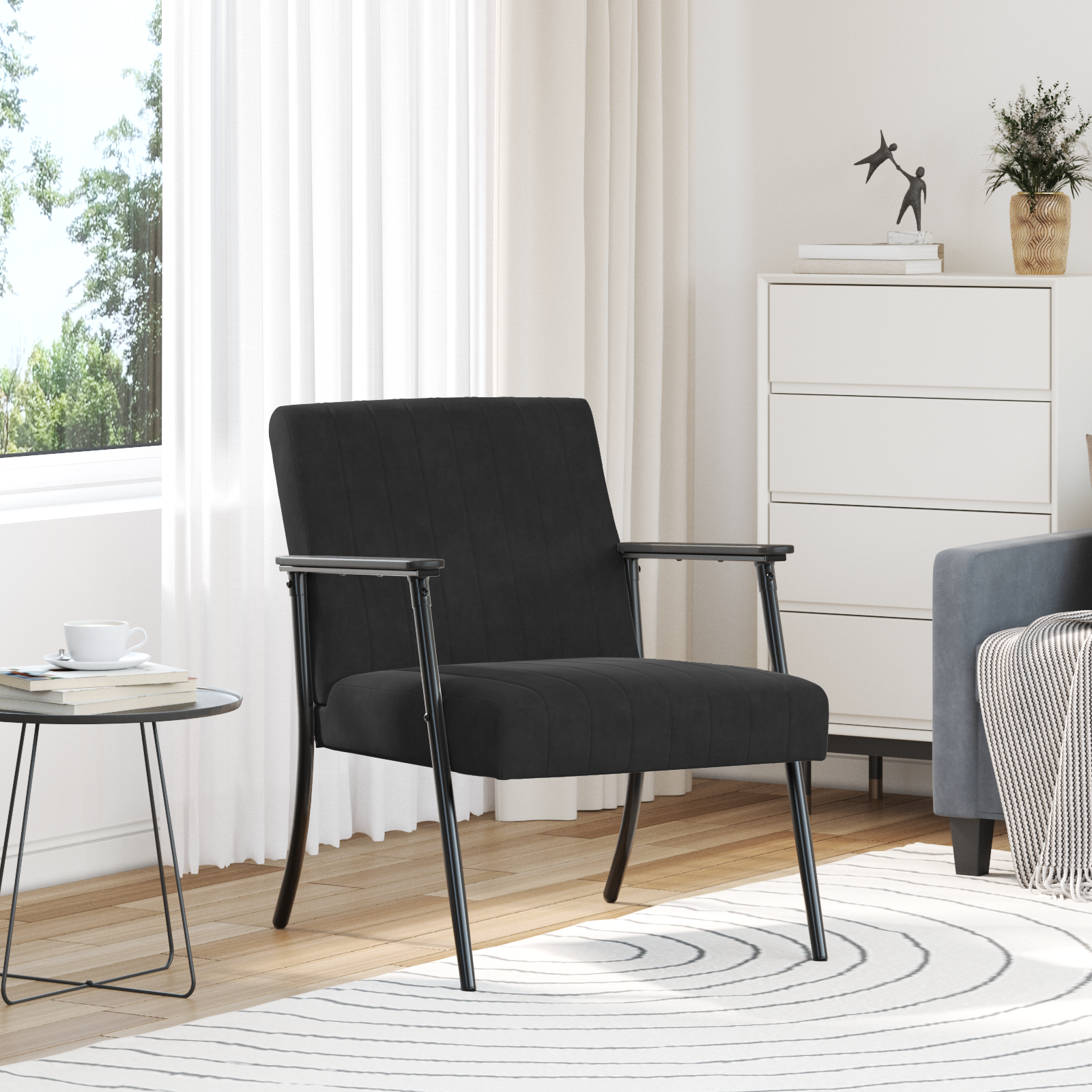 Armchair Black 59 x 75 x 78 cm Velvet