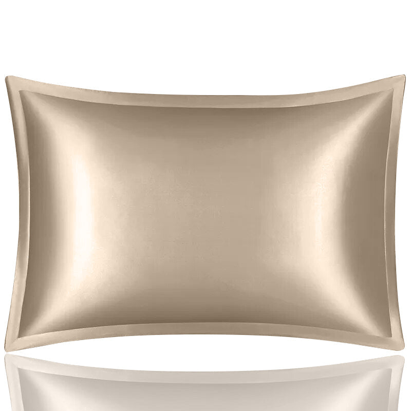 Anyhouz Pillowcase 51x66cm Coffee Pure Real Silk For Comfortable And Relaxing Home Bed