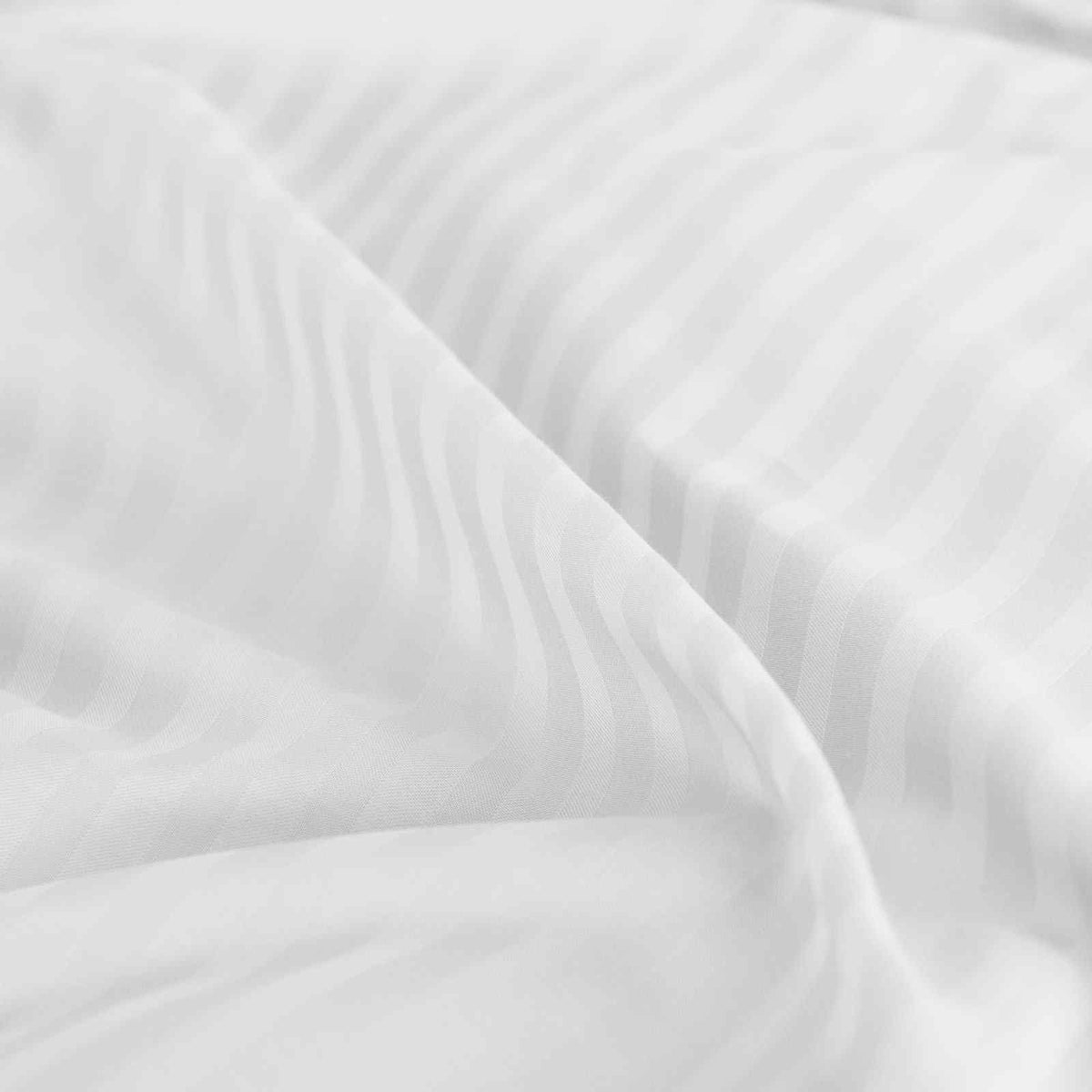 Royal Comfort 1200 Thread count Damask Stripe Cotton Blend sheet sets King White-1951134867056103427