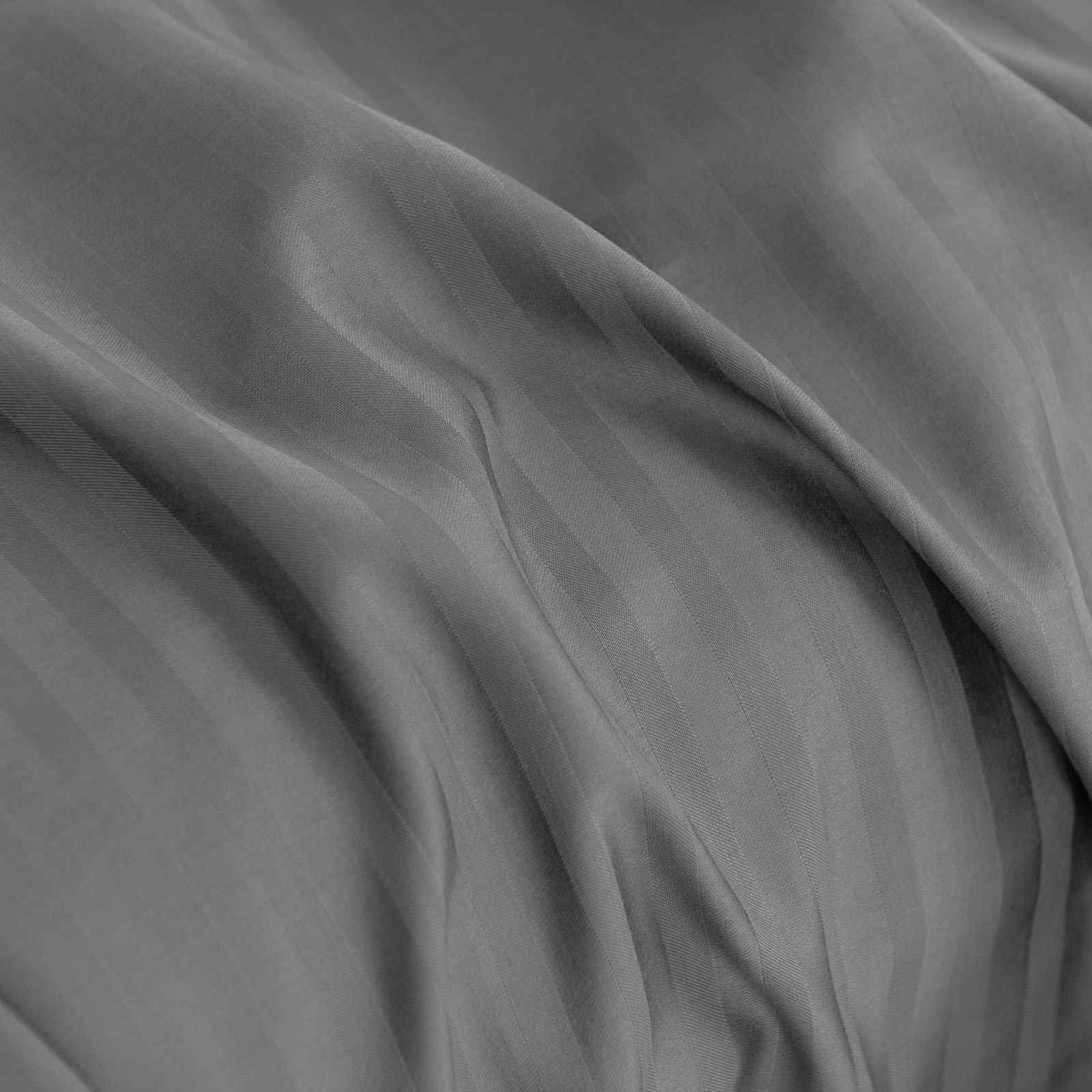 Royal Comfort 1200 Thread count Damask Stripe Cotton Blend sheet sets King Charcoal Grey-1951134867282595843