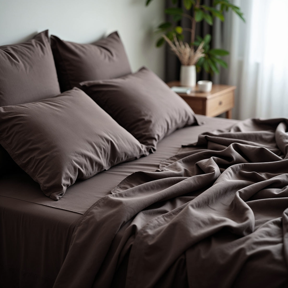 Royal Comfort 1500TC Cotton Rich Fitted 4 PC Sheet sets King Dusk Grey-1951134868444418050