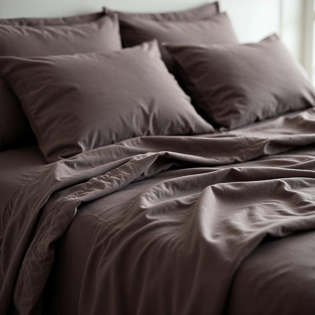 Royal Comfort 1500TC Cotton Rich Fitted 4 PC Sheet sets King Dusk Grey-1951134868444418051