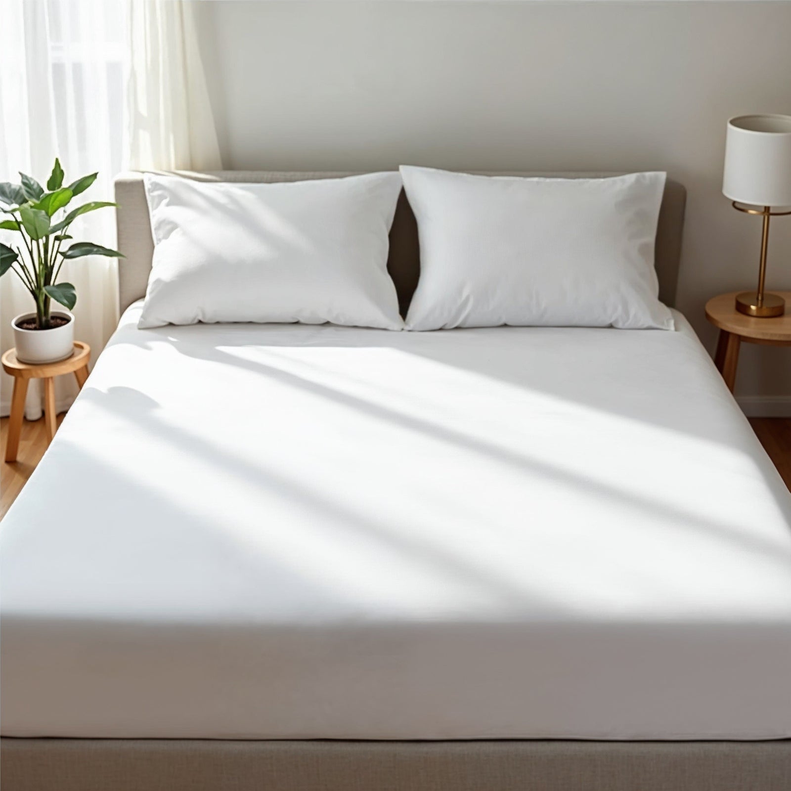 Royal Comfort 1500 TC Cotton Rich Fitted sheet 3 PC Set King-White-1951134870113751040