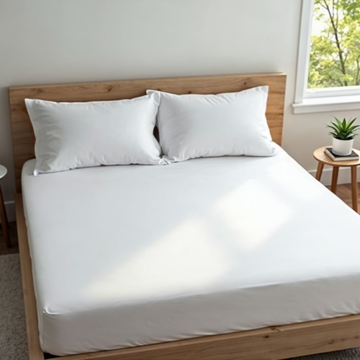 Royal Comfort 1500 TC Cotton Rich Fitted sheet 3 PC Set King-White-1951134870113751043