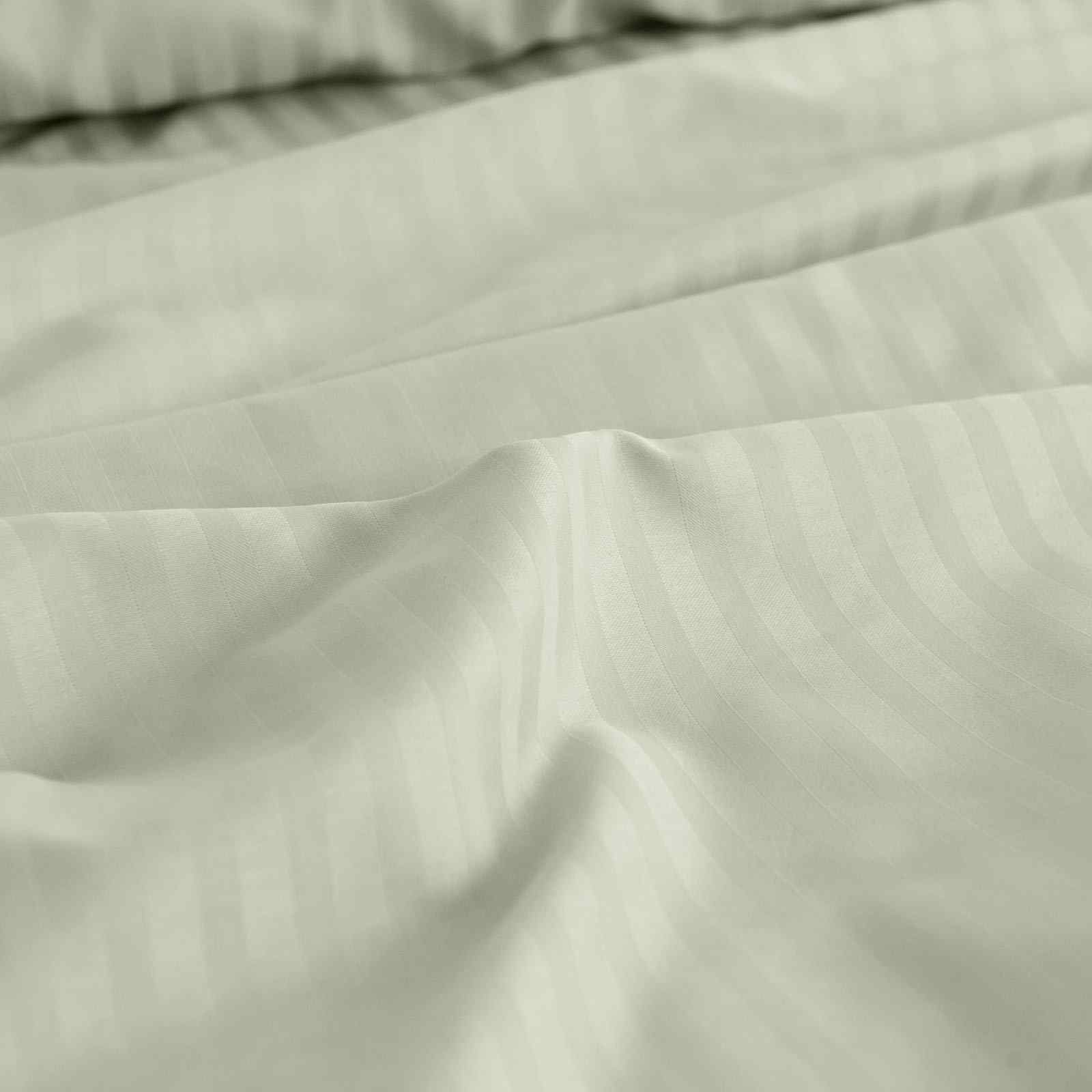 Royal Comfort 1200 Thread count Damask Stripe Cotton Blend sheet sets Queen Pebble-1951134871753723908