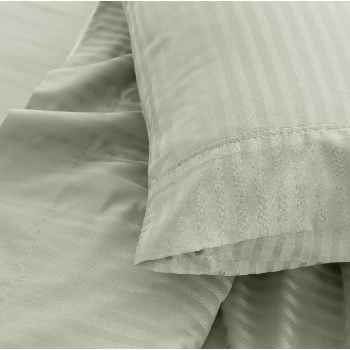 Royal Comfort 1200 Thread count Damask Stripe Cotton Blend sheet sets Queen Pebble-1951134871753723909