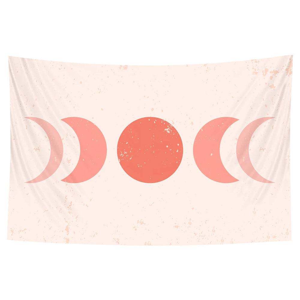 Anyhouz Tapestry Pink Moon 95x70cm Psychedelic Scene Art Hippie Bohemian Decorative Sheet
