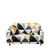 Anyhouz 2 Seater Sofa Cover Yellow White Geometric Style and Protection For Living Room Sofa Chair Elastic Stretchable Slipcover