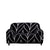 Anyhouz 2 Seater Sofa Cover Black Style and Protection For Living Room Sofa Chair Elastic Stretchable Slipcover