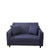 Anyhouz 2 Seater Sofa Cover Plain Navy Blue Style and Protection For Living Room Sofa Chair Elastic Stretchable Slipcover